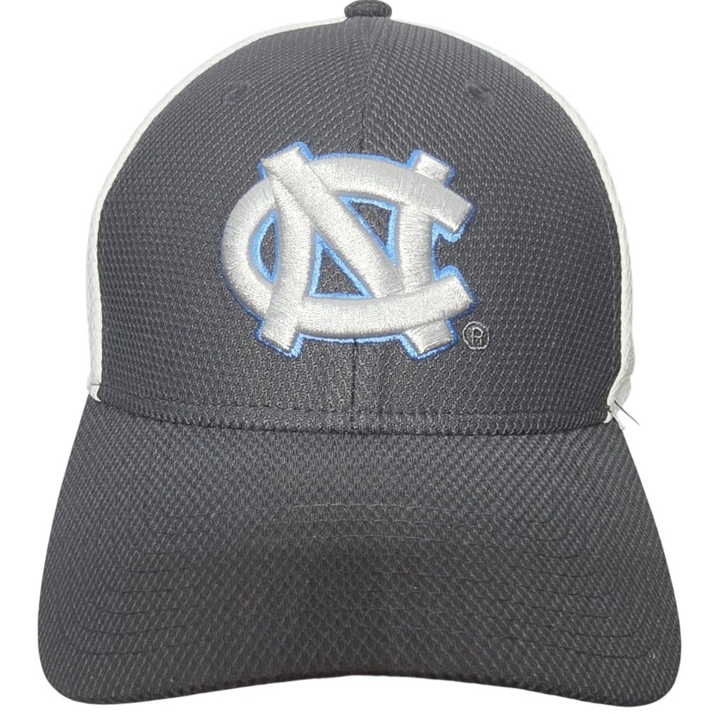 New Era 39THIRTY UNC Tar Heels Hat Mens Medium/Large Grey White Stretch Fit Cap